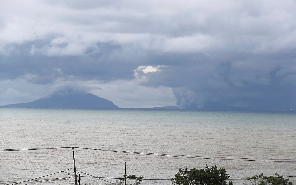 De vulkaan Anak Krakatau. beeld EPA