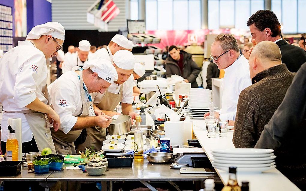 Drukte in de RAI op de eerste dag van de Horecava, de jaarlijkse vakbeurs voor professionals in de horeca. beeld ANP, Robin van Lonkhuijsen