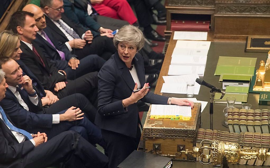 De Britse premier Theresa May. beeld AFP