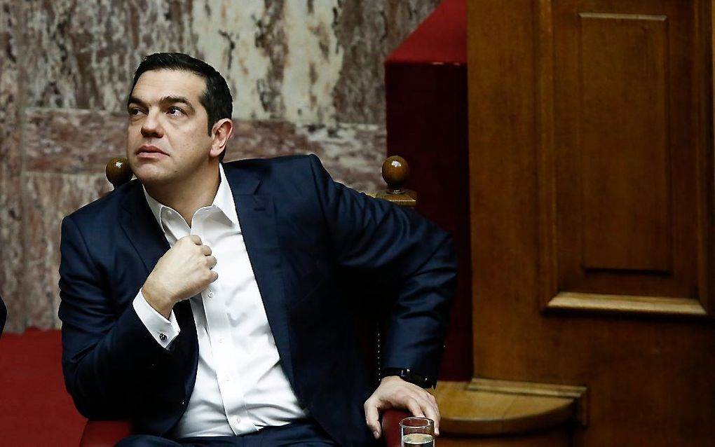 De Griekse premier Alexis Tsipras. beeld EPA