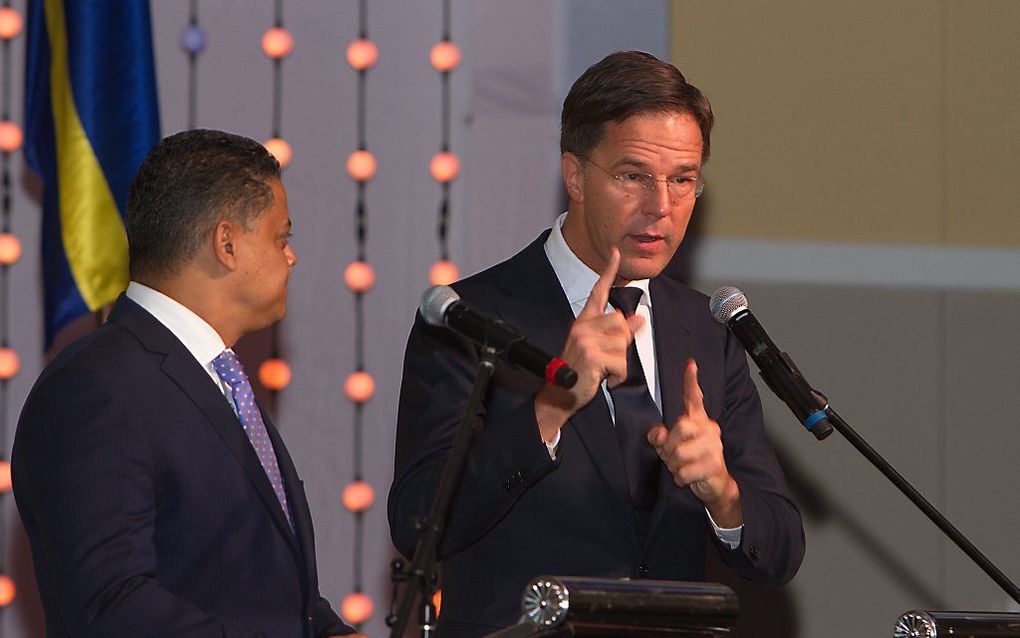 Premier Rutte tijdens zijn bezoek aan Curaçao. beeld ANP