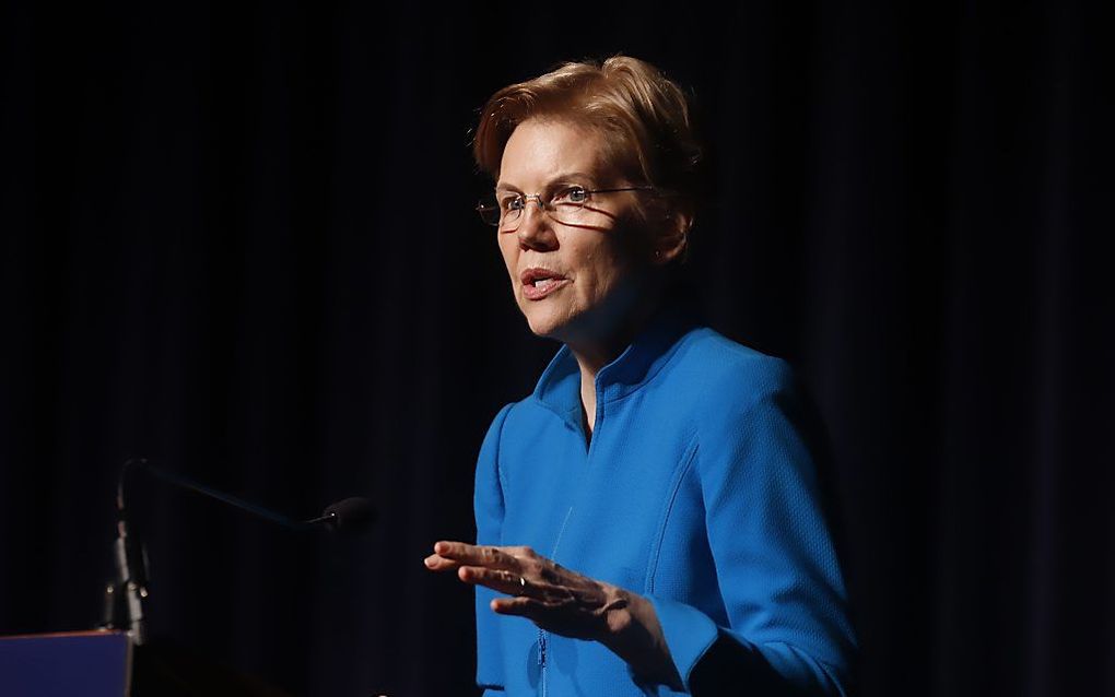 De Amerikaanse senator Elizabeth Warren. beeld EPA