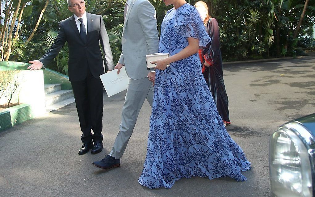 De Britse prins Harry en zijn vrouw Meghan in Rabat. beeld EPA