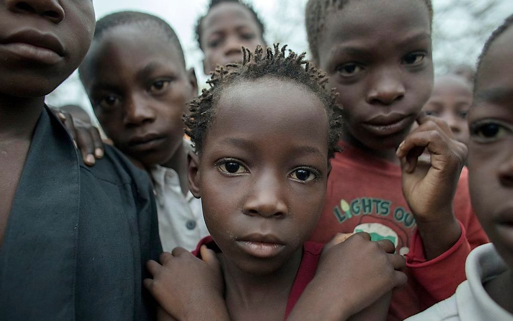 Getroffen kinderen in Mozambique. beeld EPA