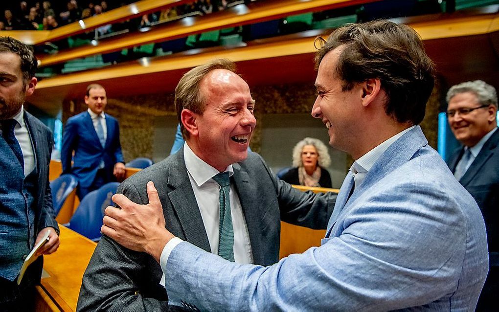 Baudet (FVD) en Van der Staaij (SGP). beeld ANP