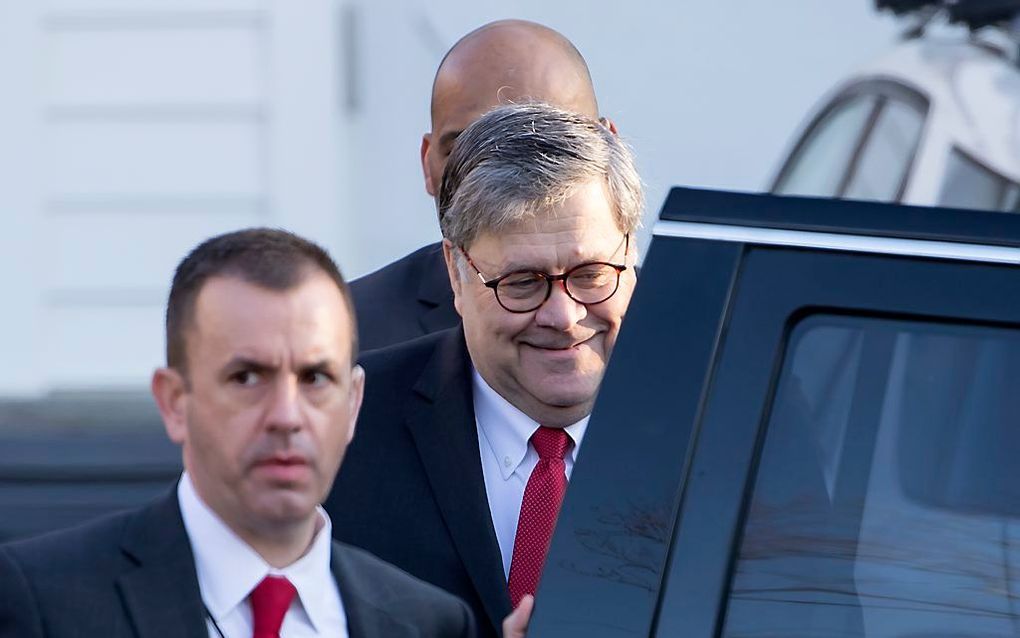 De Amerikaanse minister van Justitie William Barr. beeld EPA