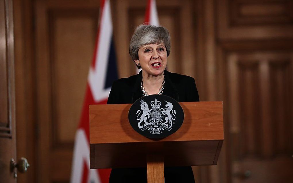 De Britse premier Theresa May. beeld AFP