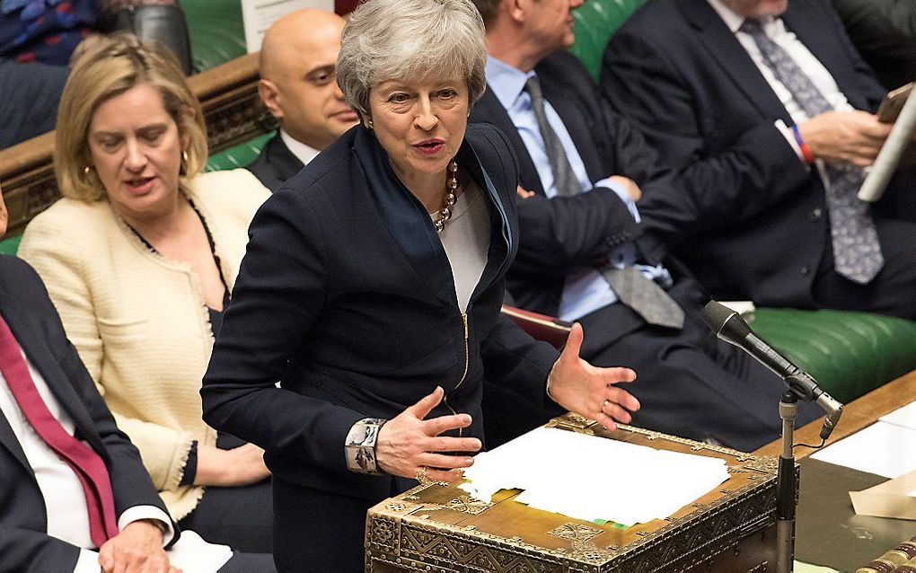 De Britse premier Theresa May. beeld AFP