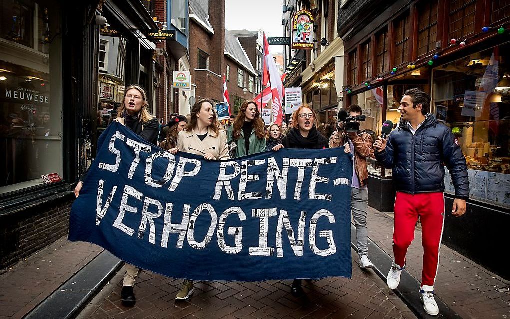 Studentenprotest in mei 2019. beeld ANP