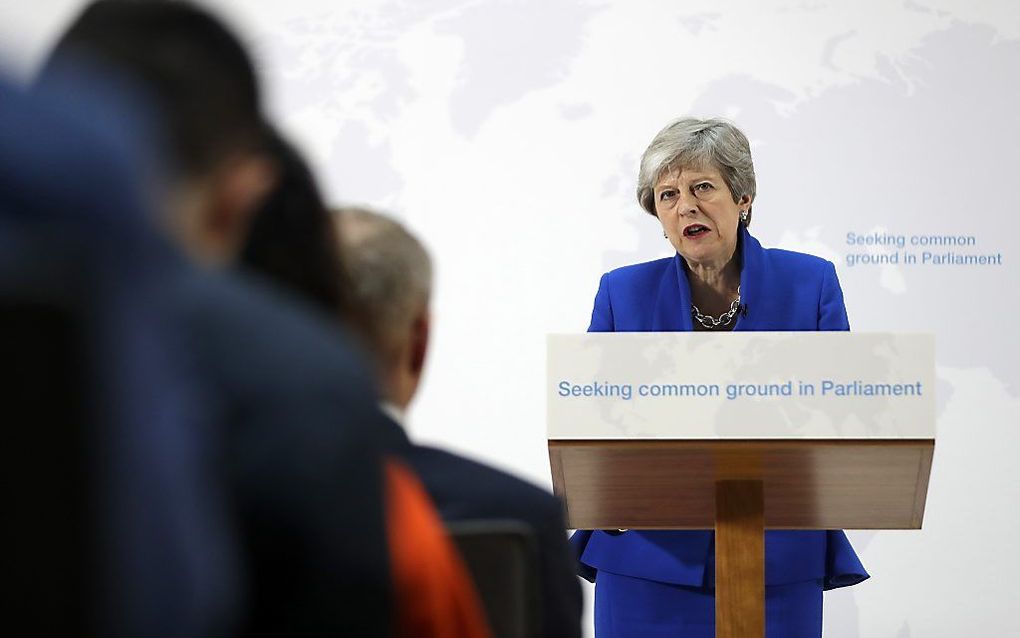 De Britse premier Theresa May. beeld AFP