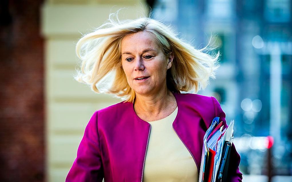 Sigrid Kaag, minister van Buitenlandse Handel en Ontwikkelingssamenwerking, waarschuwt om niet te vroeg te juichen nu de Amerikaanse importheffingen Nederland niet al te hard lijken te raken.  beeld ANP, Remko de Waal.