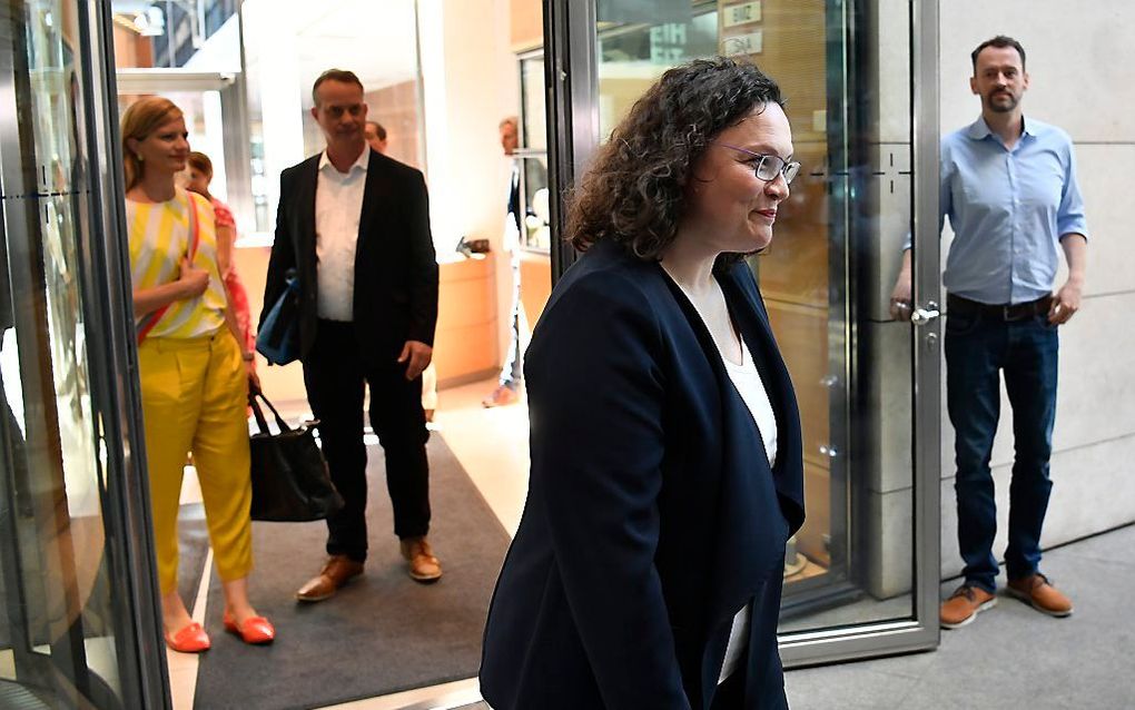 Nahles. beeld AFP