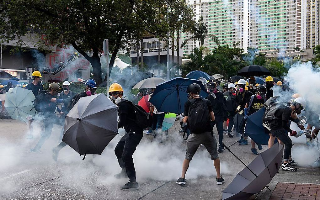 De aanleiding voor de grootschalige protesten in Hongkong was geplande wetgeving die het uitleveren van verdachten aan China mogelijk zou maken. beeld EPA