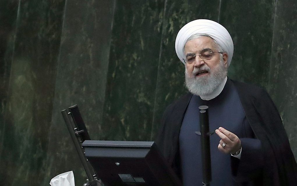 De Iraanse president Hassan Rohani. beeld EPA