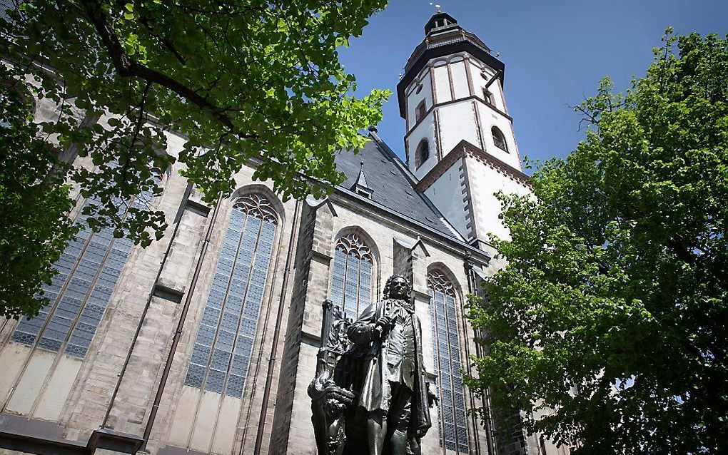 Standbeeld van Bach in Leipzig. Beeld EMG Tekstproducties, Henk Visscher