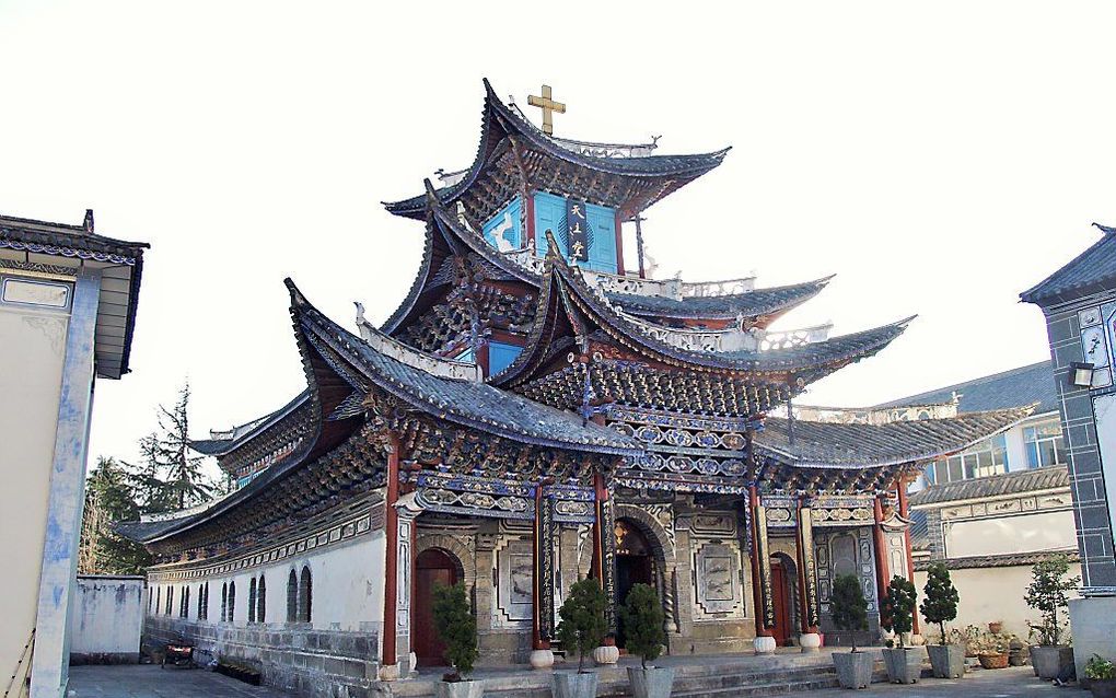 Rooms-katholieke kerk in Dali, China. beeld Wikimedia