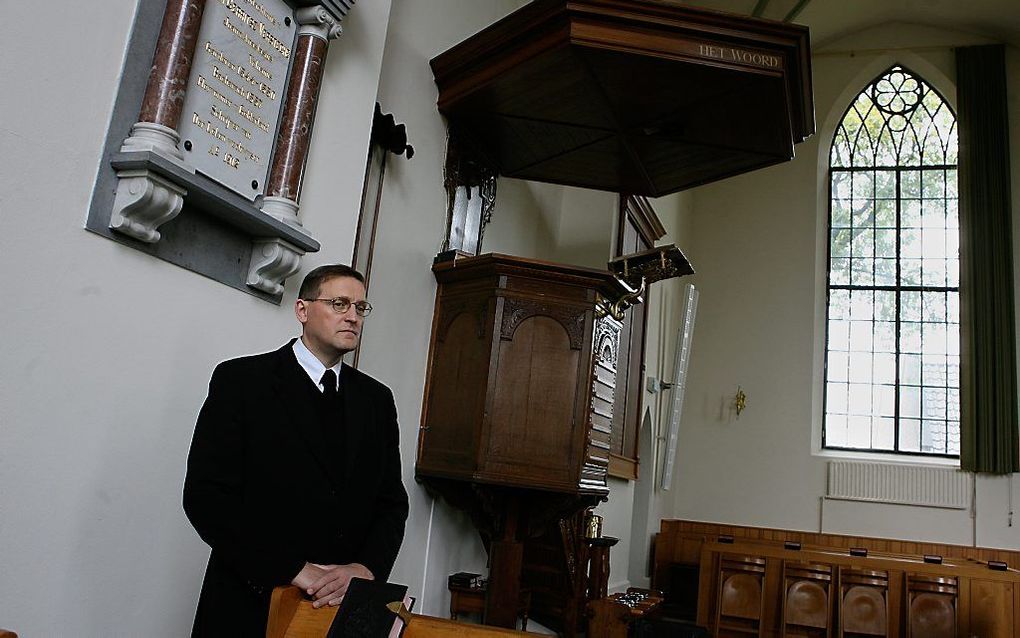 Ds. W. Pieters in de Dorpskerk te Garderen, waaraan hij veertien jaar verbonden was. beeld RD, Anton Dommerholt