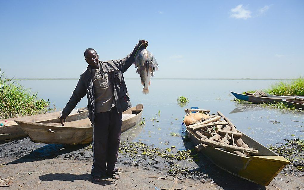 Een boer in Uganda. beeld Eva de Vries