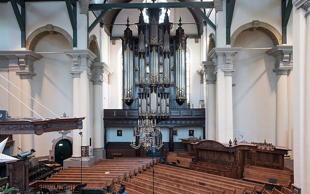 Het Timpeorgel in de Nieuwe Kerk in Groningen. beeld Sjaak Verboom