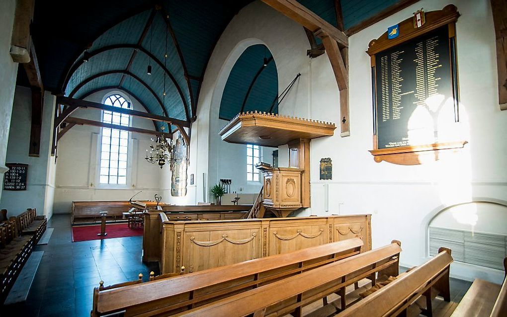 Interieur van de hervormde kerk te Lexmond. beeld Cees van der Wal