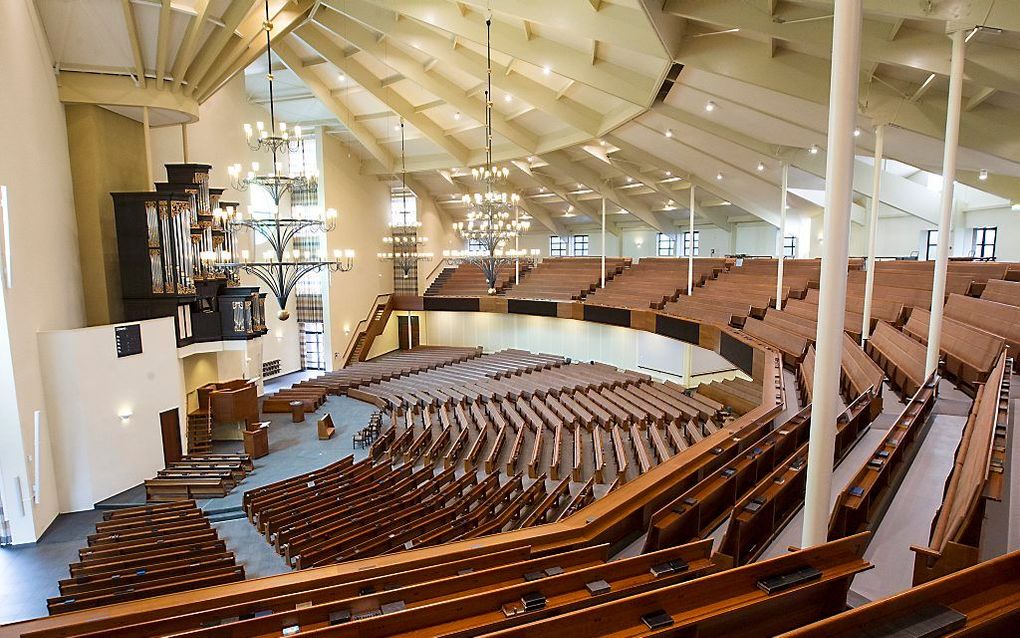 Kerkzaal van De Hoeksteen in Barneveld. beeld RD, Anton Dommerholt