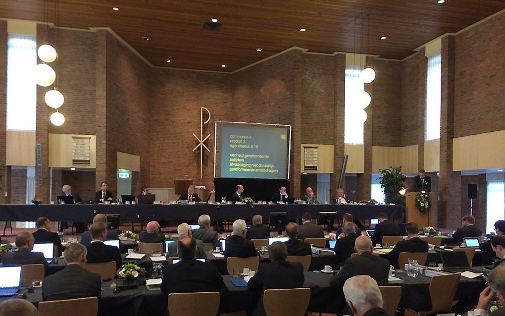 De generale synode van de Christelijke Gereformeerde Kerken, donderdag in Nunspeet. beeld RD