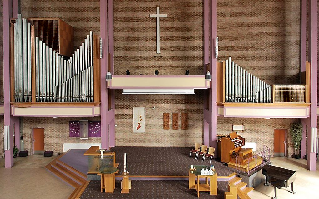 Het Seifert-orgel (1954) in de Immanuëlkerk in Maassluis.       beeld Piet van Egmond Stichting