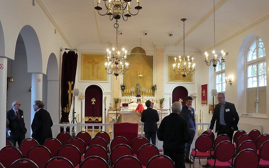 Interieur van de Armeens apostolische kerk in Amsterdam. beeld RD