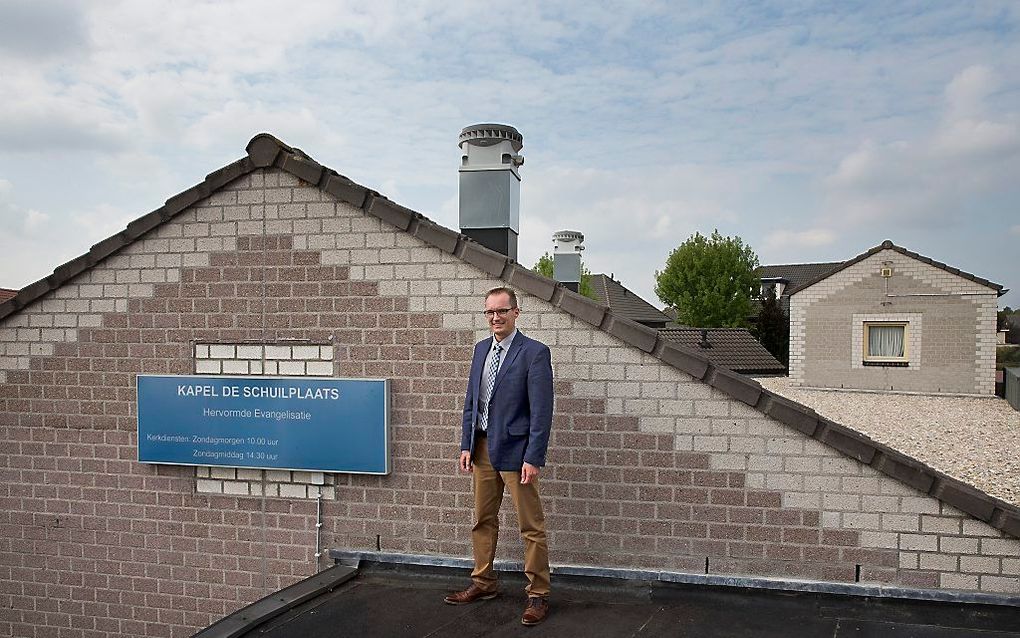 H. G. de Roode is woensdag ingeleid tot evangelist in het Limburgse Horst. beeld RD, Henk Visscher