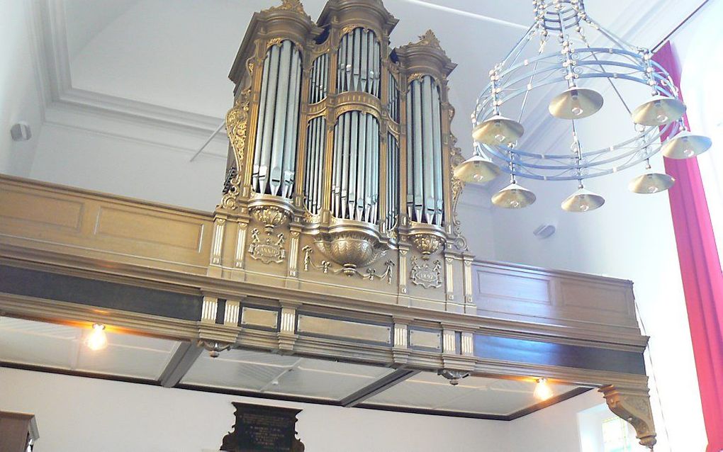 Het Properorgel in de Sint-Annakapel in Kampen. beeld Herman Kamp