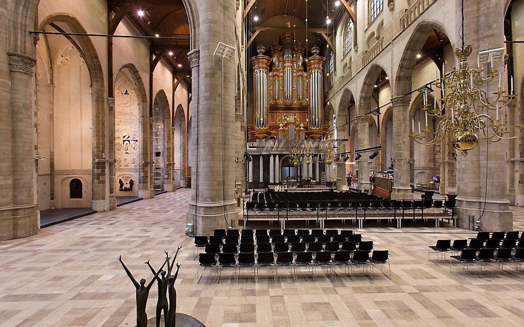 Interieur van de Grote of St. Laurenskerk in Rotterdam. beeld Sjaak Verboom