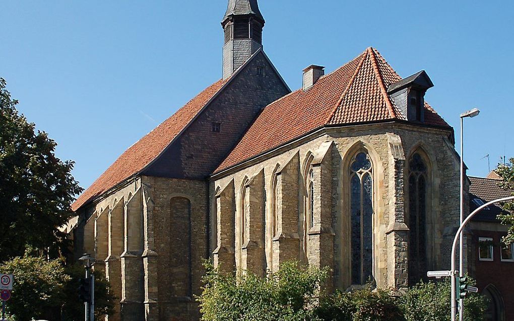 De evangelische Apostelkirche in Münster. beeld Wikimedia