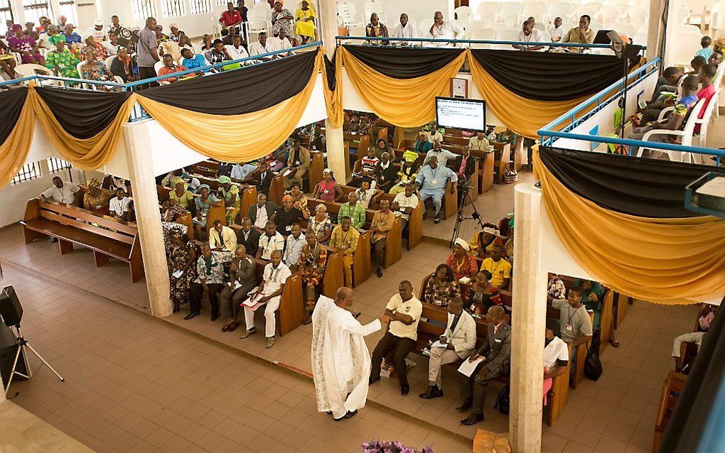 Archiefbeeld van een kerkdienst in Nigeria. beeld RD, Henk Visscher