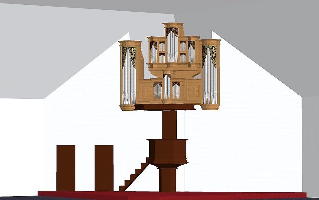 Impressie van het orgel voor Nieuwleusen. beeld Kögler