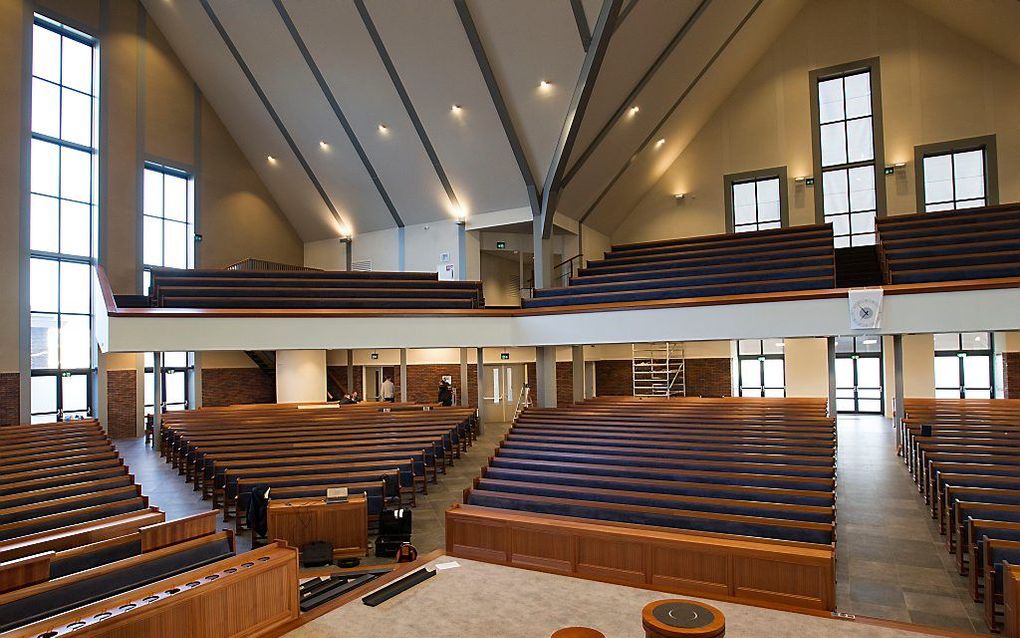 Interieur van het kerkgebouw van de gereformeerde gemeente te Opheusden. beeld RD, Anton Dommerholt