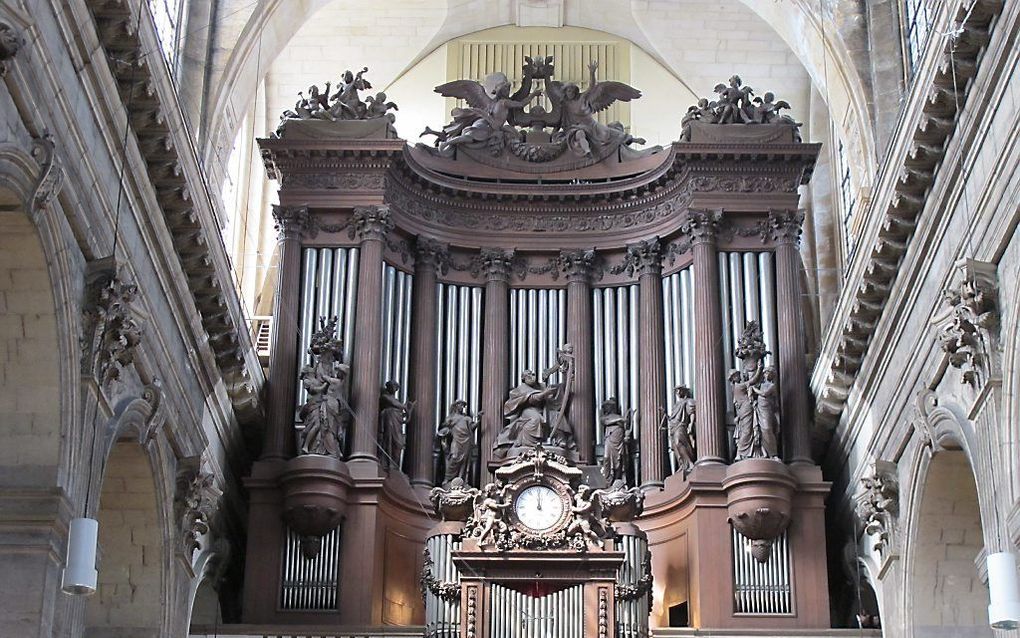 Het beroemde Cavaillé-Collorgel van de Saint-Sulpice in Parijs. beeld Pieter Baak