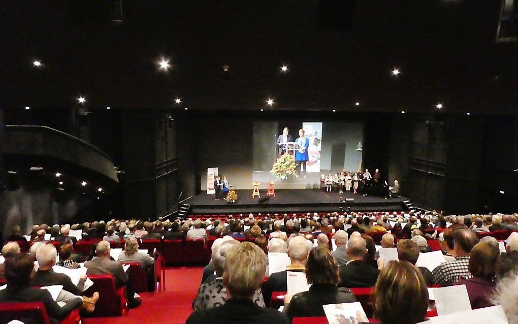 Liturgische viering met dr. R. de Reuver en diaken M. Eijgenraam in Utrecht. beeld RD