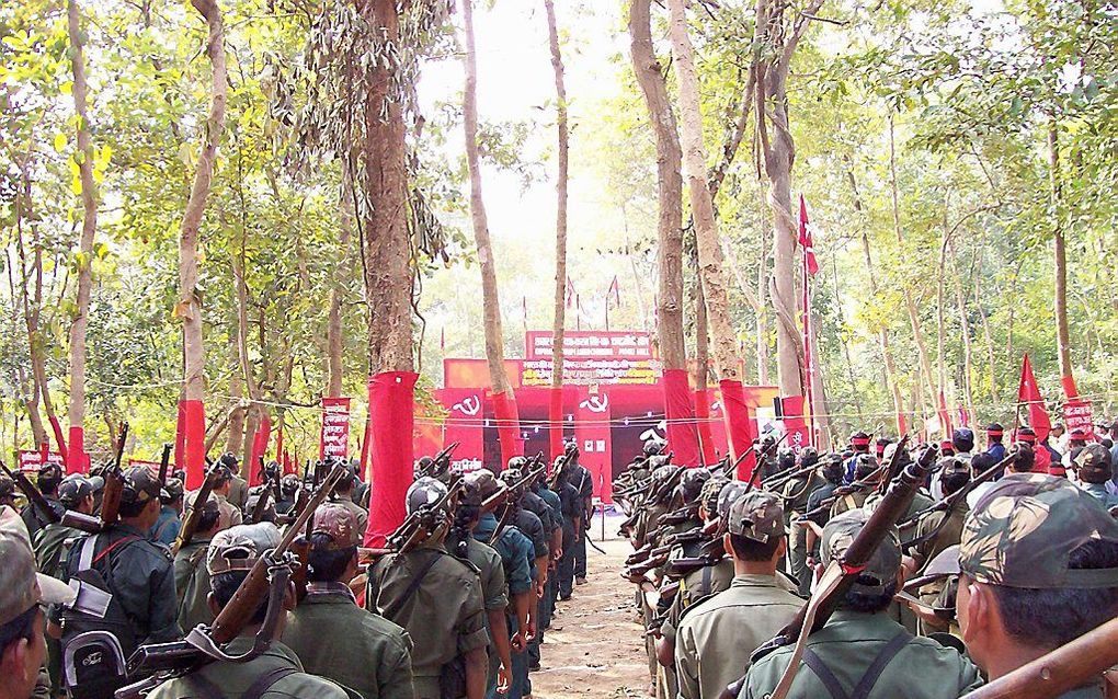 Naxalite-rebellen in India. beeld Naxal Revolution