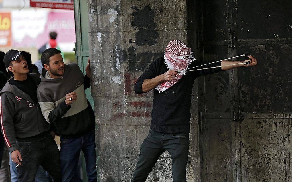 Rellen op de Westbank, dinsdag, na de escalerende situatie in Israel. Beeld EPA