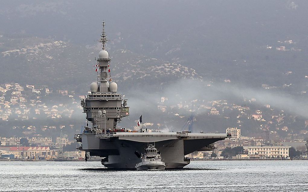 Het vliegdekschip Charles de Gaulle. beeld AFP