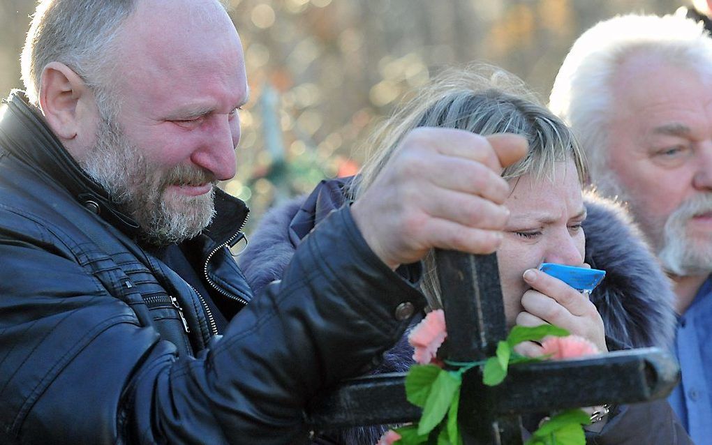 Verdriet bij Russische nabestaanden van slachtoffers van de vliegramp in de Sinaï. beeld AFP