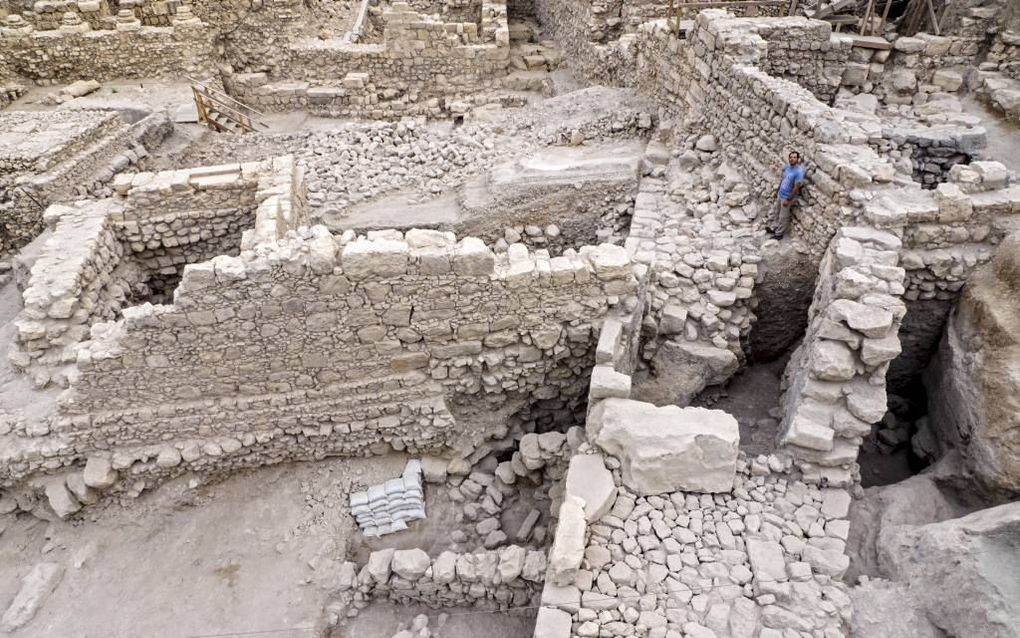 Opgravingen van het fort van Antiochus IV Epiphanes in Jeruzalem. beeld Alfred Muller