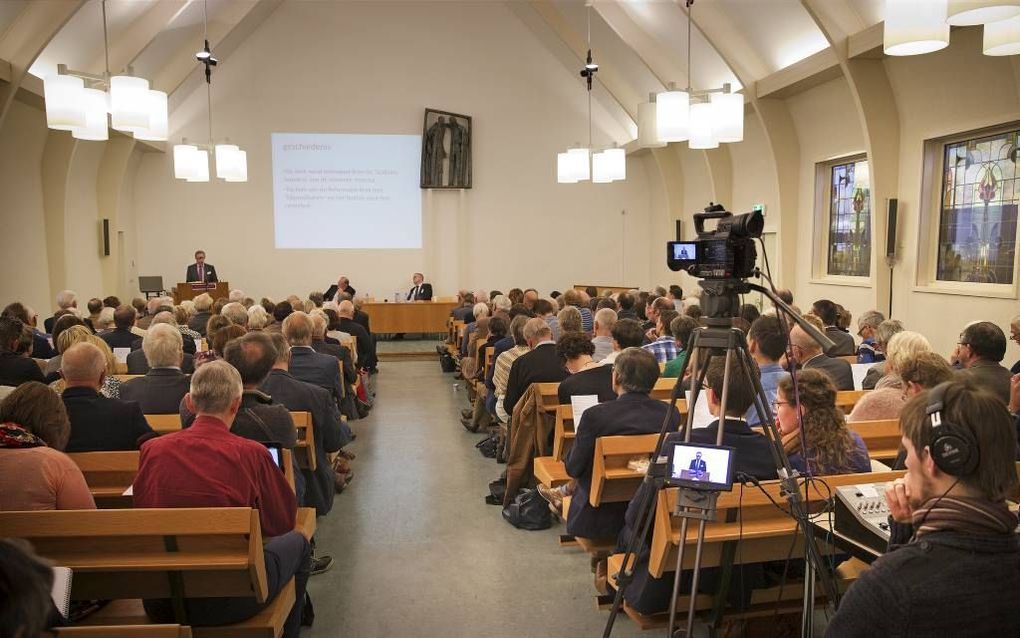 De Theologische Universiteit Apeldoorn hield zaterdag een studiedag over het leven en sterven in Bijbels perspectief.  beeld RD, Henk Visscher