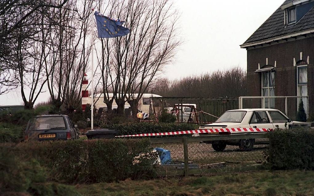 Pension in het Friese Anjum, waar in 1997 twee vermoorde mannen werden opgegraven. beeld Leeuwarder Courant, Paul Janssen