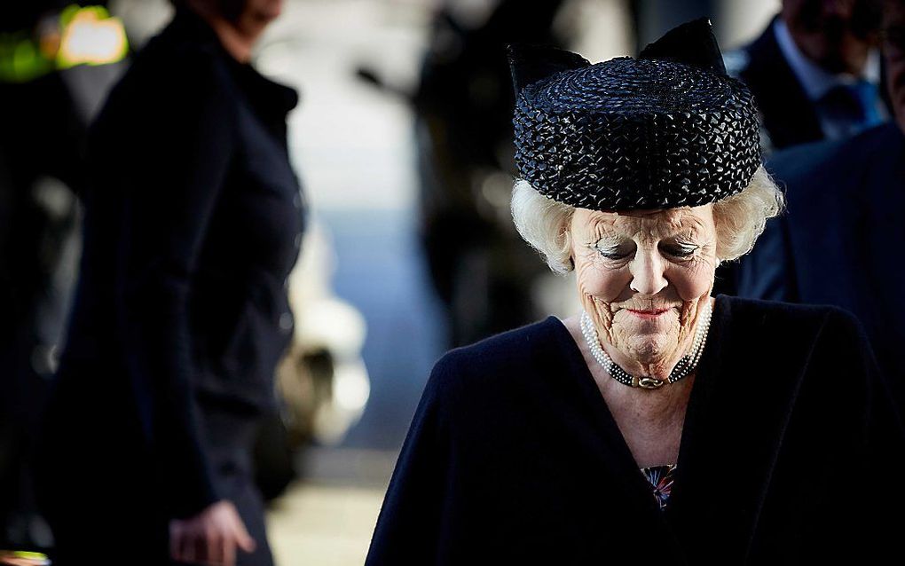 Prinses Beatrix woensdag in Hoofddorp. beeld ANP