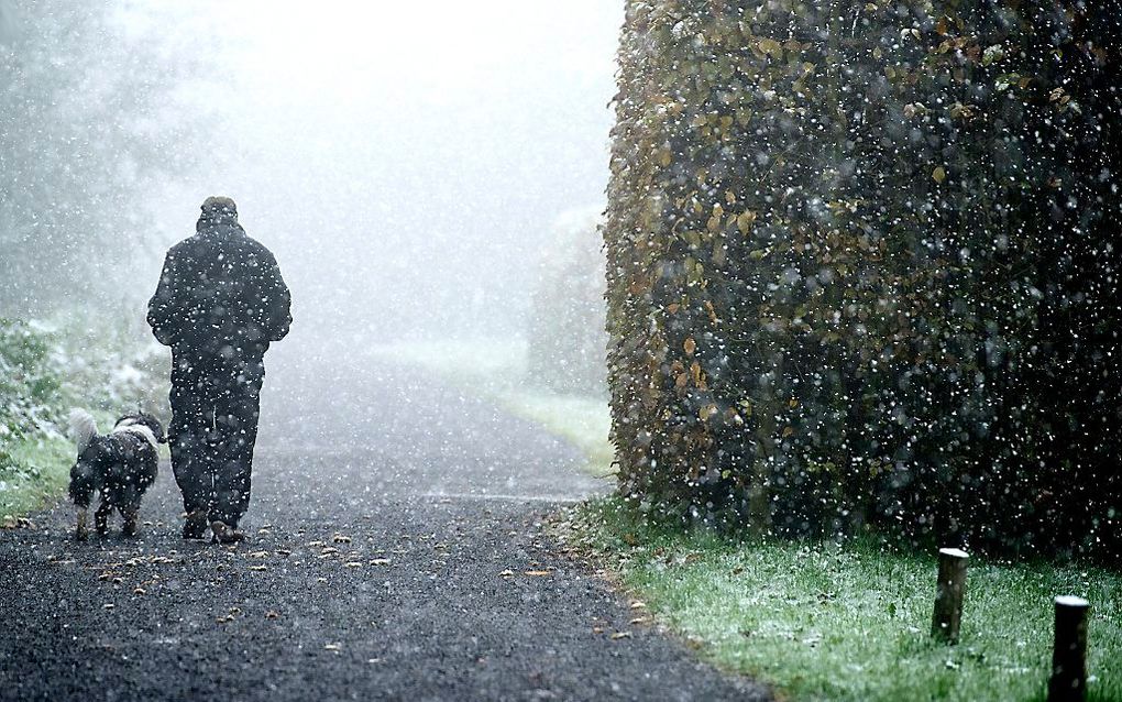 Het wordt koud komend weekend. Na een lange periode van zacht herfstweer, lijkt het nu winters te worden. In Limburg kan zelfs natte sneeuw vallen.  beeld ANP