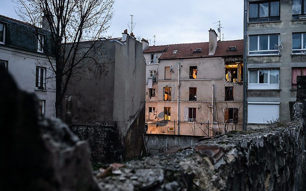 Het huis waar de terrorristen zich ophielden. Beeld EPA