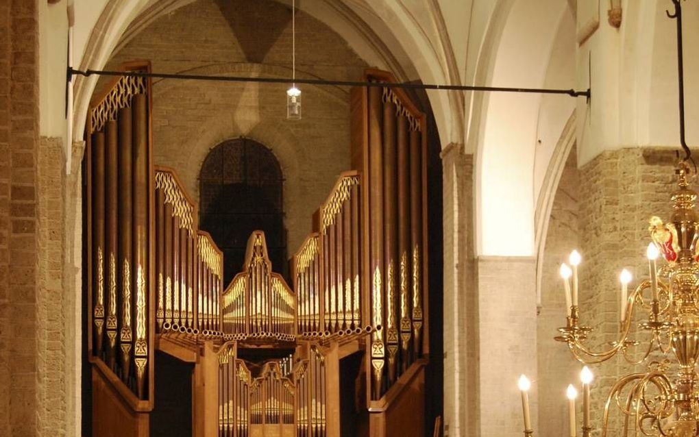 Het orgel van de Nicolaikerk in Utrecht. Beeld Bart van Buitenen