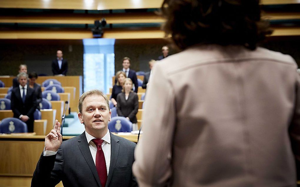 Eppo Bruins tijdens de beeidiging als Kamerlid. Beeld ANP