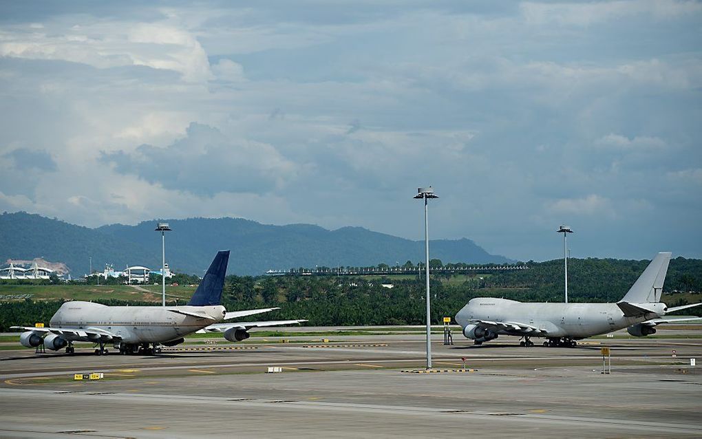 Boeings van het type 747-200F op het vliegveld van Kuala Lumpur. beeld AFP